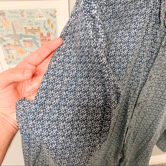 Ted Baker Dot Pattern Shirt, Blue, Size 7 / XXL - Picture 7 of 9